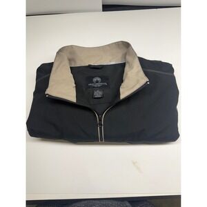 Weatherproof Garment Company Mens Black Microfiber Golf Jacket Windbreaker L